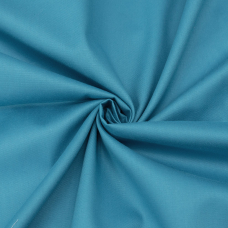 Ткань на отрез твил-сатин гладкокрашеный 220 см 38004 цвет морская волна
