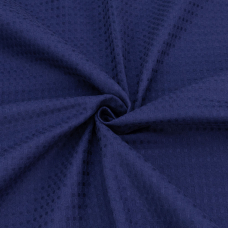 Ткань на отрез вафельное полотно гладкокрашенное 150 см 240 гр/м2 7х7 мм цвет 004 синий