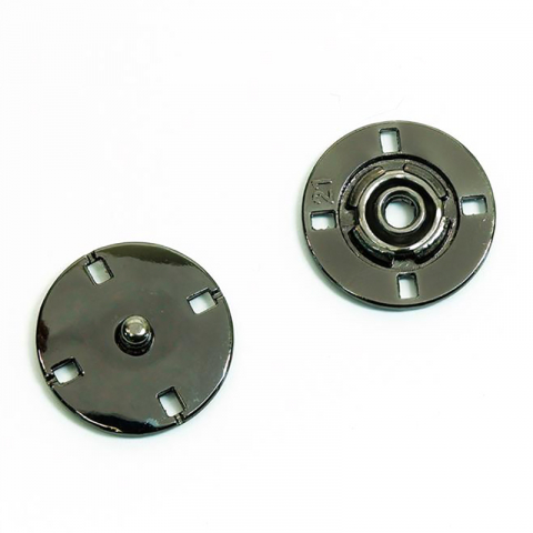 Кнопка металлическая черный никель КМД-3 №15 уп 10 шт