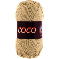 Coco 3889 100% мерсеризованный хлопок 50гр 240м (Индия) цвет св.бежевый