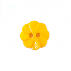 Пуговица детская на два прокола Розочка 13 мм цвет желтый упаковка 24 шт