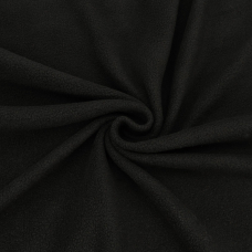 Ткань на отрез флис 19-0303 цвет Черный (односторонний)