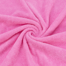 Ткань на отрез махровое полотно 150 см 390 гр/м2 цвет розовый