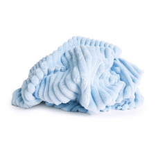 Мерный лоскут плюш Минки Полоса Китай 180 см цвет голубой 0,5 м
