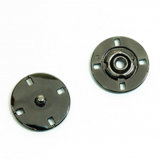 Кнопка металлическая черный никель  КМД-3 №25 уп 10 шт