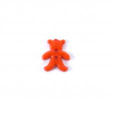 Пуговица детская на два прокола Мишка 15 мм цвет оранжевый упаковка 24 шт