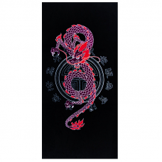 Полотенце махровое Sunvim 11-38 Дракон 70/140 см цвет черный/красный дракон