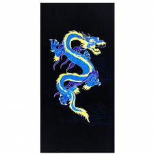 Полотенце махровое Sunvim 11-38 Дракон 70/140 см цвет черный/синий дракон