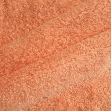 Ткань на отрез махровое полотно 150 см 350 гр/м2 цвет персик