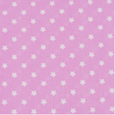 Ткань на отрез поплин 150 см 390/2 Звездочки цвет розовый